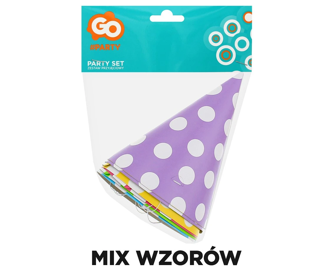 Czapeczki papierowe, mix wzorów / 6 szt.